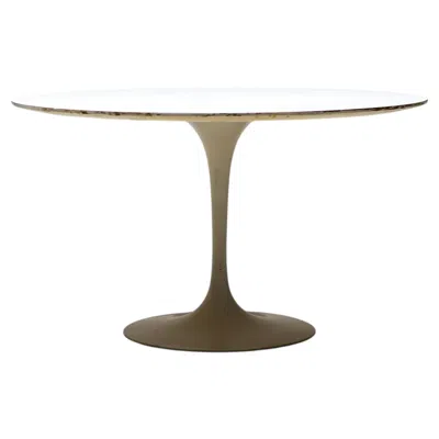Pre-owned Knoll Eero Saarinen Round Tulip Pedestal Coffee Table In White Laminate By , 1960