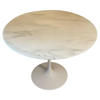 Pre-owned Knoll Eero Saarinen Space Age White Carrara Marble Tulip Table For , 1967