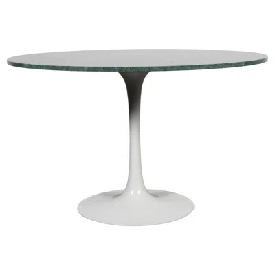 Pre-owned Knoll Eero Saarinen Tulip Dining Table, Green Marble, Mid-century Modern