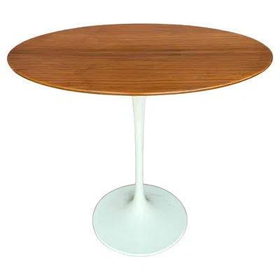 Pre-owned Knoll Eero Saarinen Tulip Oval End Table For  In Brown