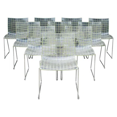 Pre-owned Knoll Five Pairs Availabel Marco Maran Max Design Ten Dining Chairs In Gray
