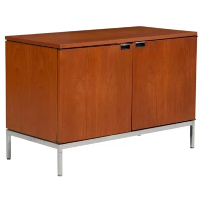 Pre-owned Knoll Florence  Two-door Cabinet In Teak-wood In Brown