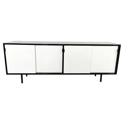 Pre-owned Knoll Free-standing Lacquered Credenza Designed By Florence , 1950s In Brown
