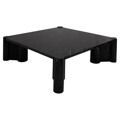 Pre-owned Knoll Gae Aulenti For  Made Of Black Marble Italian Square Coffee Table "jumbo"