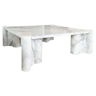 Pre-owned Knoll Gae Aulenti Jumbo Table In Arabascato Marble In Gray