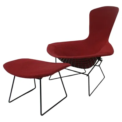 Pre-owned Knoll Harry Bertoia Bird Chair W/ Ottoman For  In Brown