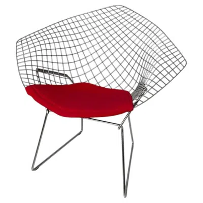 Pre-owned Knoll Italian Postmodern Armchair Diamond By Harry Bertoia For , 2004 In Gray