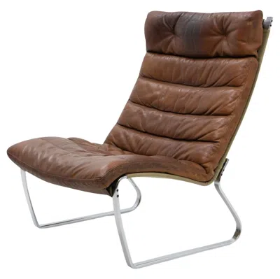 Pre-owned Knoll J. Kastholm, Jk 720 Lounge Chair For Kill International, 1970s In Brown