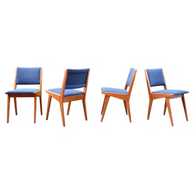 Pre-owned Knoll Jens Risom Model 666 Dining Chair Or For  International Set Of 4 In Brown