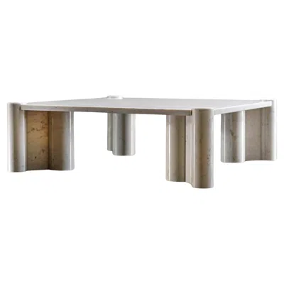 Pre-owned Knoll Jumbo Coffee Table From Carrara Marble - Gae Aulenti For , Italy, 1965 In Gray