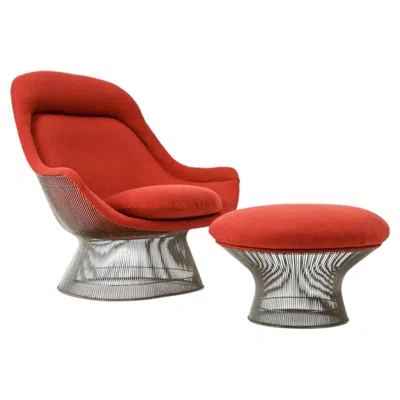 Pre-owned Knoll Lounge Chair & Ottoman By Warren Platner For  International, 1960s In Brown