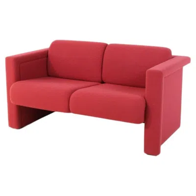 Pre-owned Knoll Lounge Seating Two-seater Sofa By Robert Haussmann For  International In Red