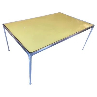 Pre-owned Knoll Mid Century Aluminum Dining Table W/ Enameled Tabletop By Richard Shultz, 1966 In Sand
