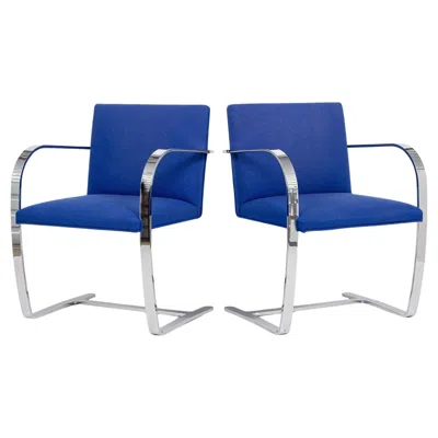 Pre-owned Knoll Mid Century Blue Brno Chairs By Mies Van Der Rohe For  2006
