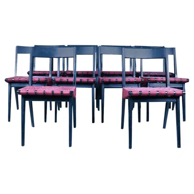 Pre-owned Knoll Mid Century Jens Risom  Side Dining Room Chairs Model 666 In Brown