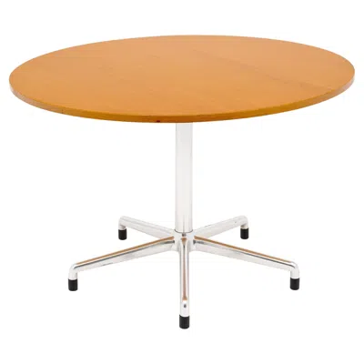 Pre-owned Knoll Mid-century French Dining Table In  Style, Wood & Steel, 1970 In Brown