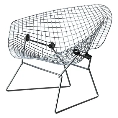 Pre-owned Knoll Mid-century Large  Diamond Bertoia Lounge - Single In Gray