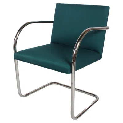 Pre-owned Knoll Mid-century Modern Ludwig Mies Van Der Rohe For  Tubular Brno Chairs X 2 In Blue