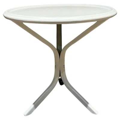 Pre-owned Knoll Mid-century Modern Patio Side Table, Tripod Legs In Gray