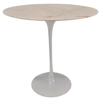 Pre-owned Knoll Mid-century Oval Marble Side Table By Eero Saarinen For  In Gray