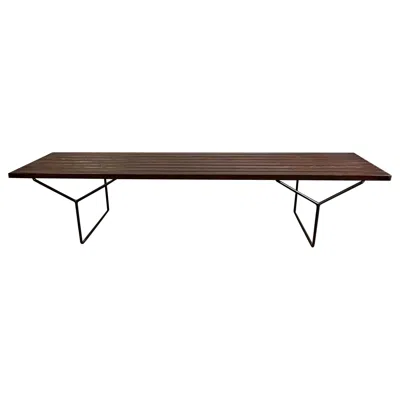 Pre-owned Knoll Mid-century Slat Bench By Harry Bertoia For  In Brown