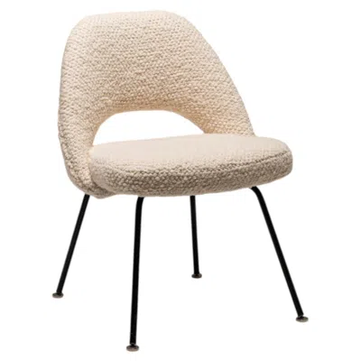 Pre-owned Knoll Model 72 Dining Chair In Bouclé By Eero Saarinen For , Usa 1960s In Sand