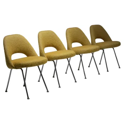 Pre-owned Knoll Model 72 Dining Chairs By Eero Saarinen For , 1960s Usa, Set Of 4 In Brown
