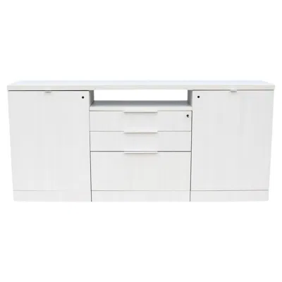 Pre-owned Knoll Modern  Reff Profiles Classic Credenza, Sideboard In Whitened Ash Laminate In Brown