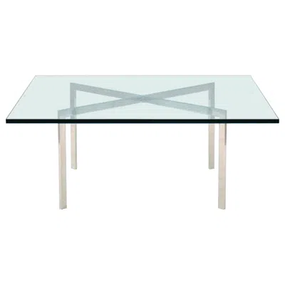 Pre-owned Knoll Modernism Ludwig Mies Van Der Rohe  Barcelona Coffee Table Stainless Steel In Gray