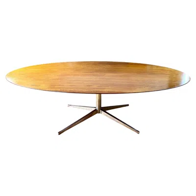 Pre-owned Knoll Monumental Florence  Oval Table Desk 1960s In Brown
