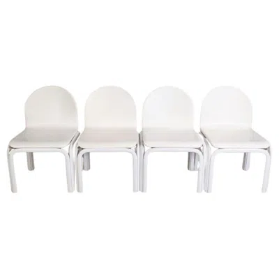 Pre-owned Knoll Original 4er Set  Orsay Stühle Gae Aulenti Stuhl Leder Design In Gray