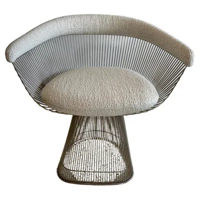 Pre-owned Knoll Original Vintage Chrome Warren Platner For  Armchairs, Pair In Gray