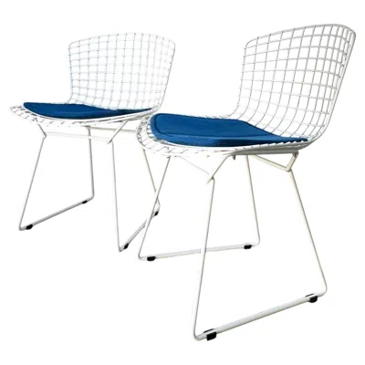 Pre-owned Knoll Pair Of 420 Dining Chairs By Harry Bertoia For  International, 1970s In Gray