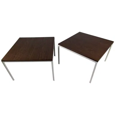 Pre-owned Knoll Pair Of Low Mid-century Side Tables By  In Black