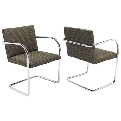 Pre-owned Knoll Pair Of Mies Brno Side Office Dining Chairs For  In Black