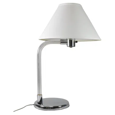 Pre-owned Knoll Peter Hamburger For  Mid Century Chrome And Lucite Table Lamp In Transparent