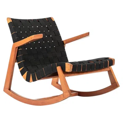 Pre-owned Knoll Rare Early Mid Century Wooden Rocking Chair By Ralph Rapson, 1940s In Brown