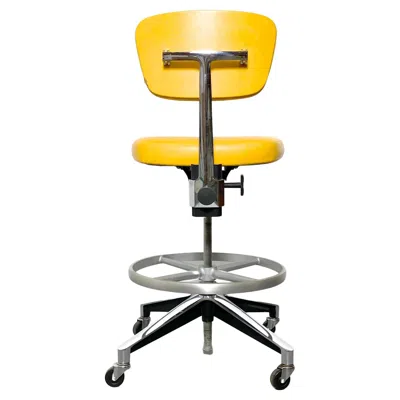 Pre-owned Knoll Rare Mid Century Modern Drafting Stool By Eero Saarinen For  Model 77s 1956 In Orange
