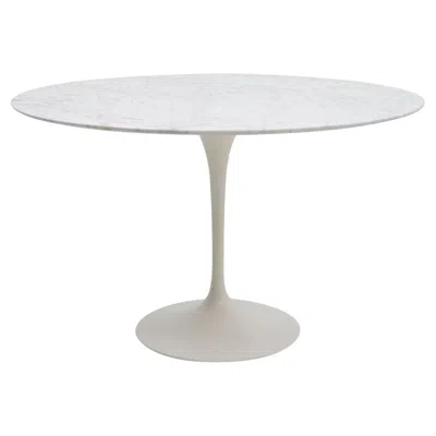 Pre-owned Knoll Saarinen Round Marble Dining Table For , 1970s In Gray