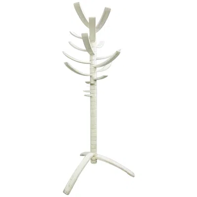 Pre-owned Knoll Sculptural White Lacquered Wood Coat Rack By Bruce Tippett Renna