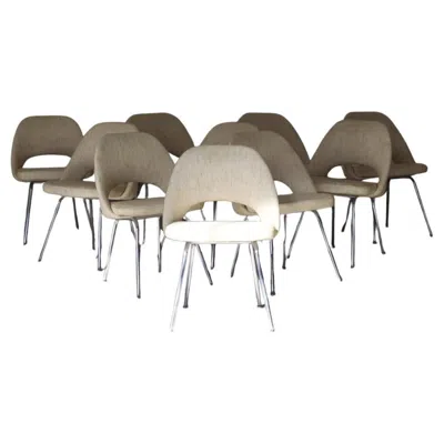 Pre-owned Knoll Set Of 10 Conference Armchairs By Eero Saarinen For , 1956 In Gray
