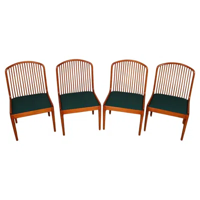 Pre-owned Knoll Set Of 4 Davis Allen 'exeter' Chairs For  In Brown