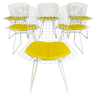 Pre-owned Knoll Set Of 6  Bertoia Dining Chairs In Sand