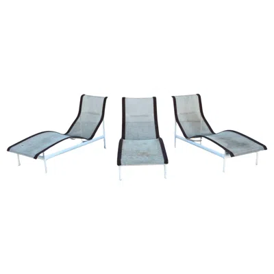 Pre-owned Knoll Set Of Three Richard Schultz For  1966 Leisure Group Contour Chaise Lounges In Gray