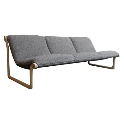 Pre-owned Knoll Sling Sofa In Steel And Bouclé By Bruce Hannah And Andrew Morrison For  In Gray
