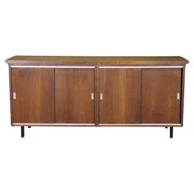 Pre-owned Knoll Style Mid-century Office Cabinet In Brown
