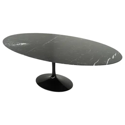 Pre-owned Knoll Tulip Dining Table By Eero Saarinen For , Black Marble, 1960s