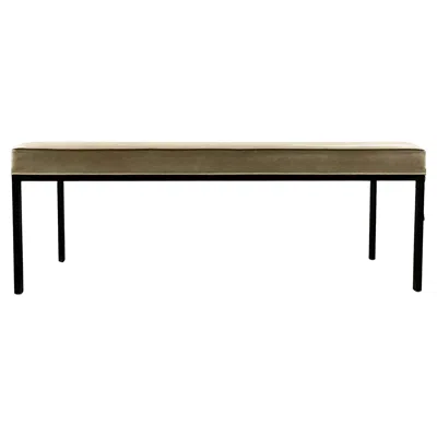 Pre-owned Knoll Vintage Custom Architectural Solid Metal Bar Bench In Black