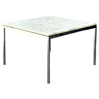 Pre-owned Knoll Vintage  Marble Top Side Table In Gray