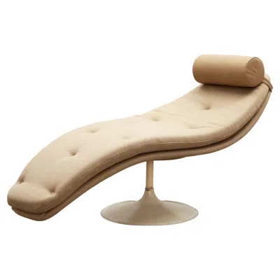 Pre-owned Knoll Vintage Lounge Armchair Reupholstered From The 1960s In The Style Of . In Sand